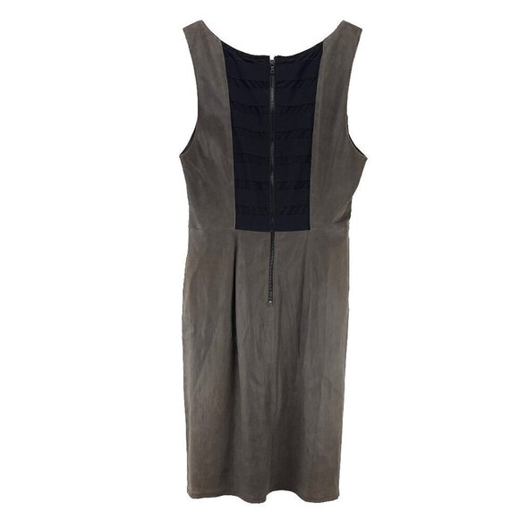 ALICE + OLIVIA Leather Lambskin Evening Cocktail Sheat Pencil Designer Dress s 8 - Picture 3 of 10